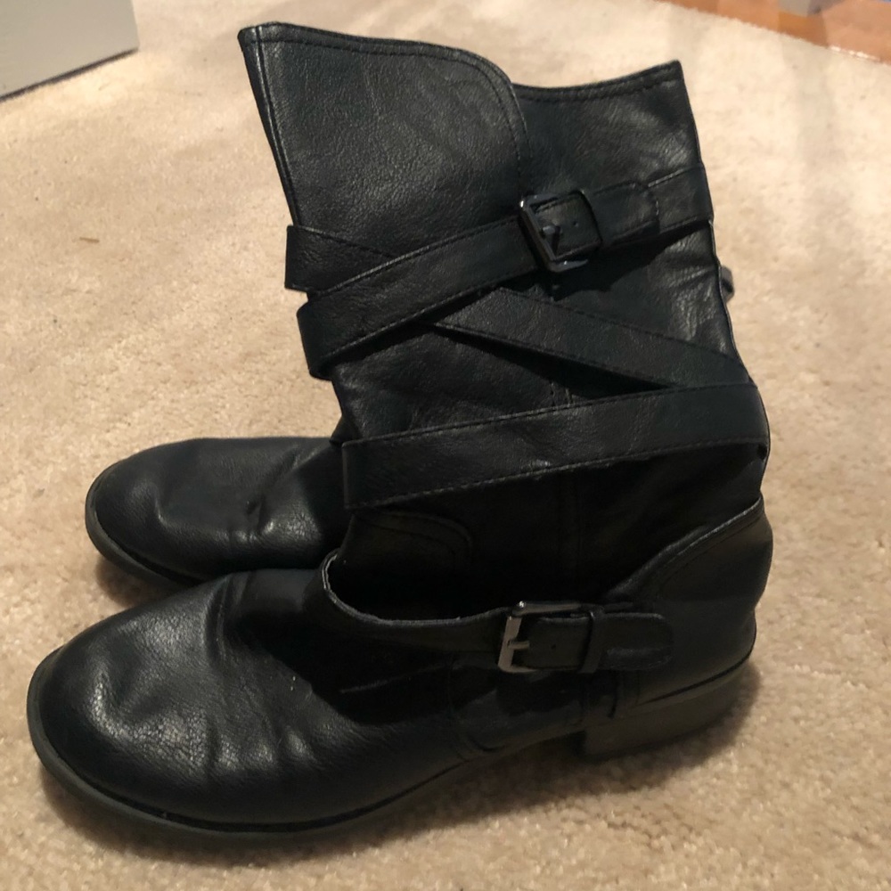 Leather boots